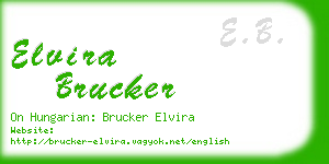 elvira brucker business card